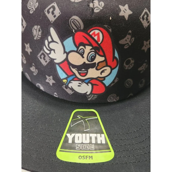 Super Mario Youth OSFM Snapback Hat‎ By Bioworld - Picture 4 of 5